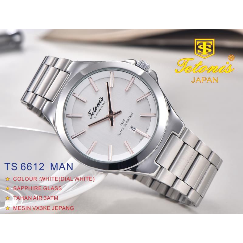 Jam Tangan Pria Tetonis Original 6612 Kaca Saphire Anti Gores Garansi Resmi 1 Tahun