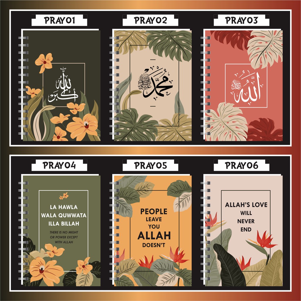 

Notebook / Ring Note Muslim dan Muslimah Floral / Tropical Spiral A5 Murah