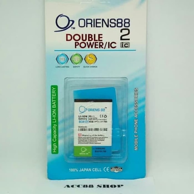 Baterai Batre Battery Double Power IC Samsung Corey Plus B3410 OR88/Oriens88