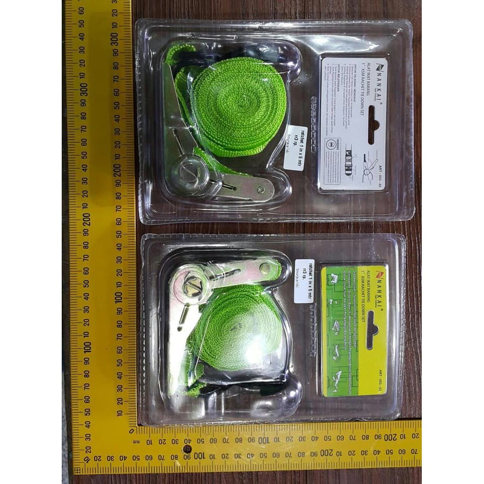 Tali pengikat barang di Motor Ratchet Tie Down Set 1 inch x 5 m
