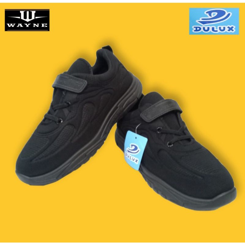 Sepatu sekolah hitam polos Dulux uk 32 - 39✅ BISA COD