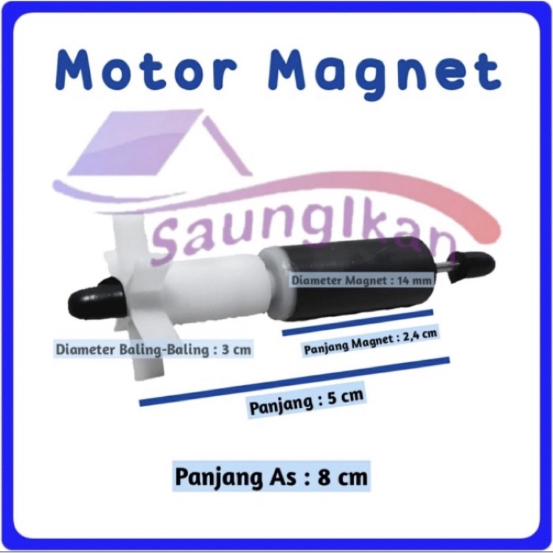 Replacement Rotor Magnet Kipas Pompa Celup Aquarium 1600