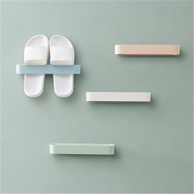 1 Pcs Three Dimensional Space Saving Seamless Stickers Shoe Storage Rack Wall Paste Shoe Rack Bathroom Wall Mounted Slippers Shelf Shopee Indonesia