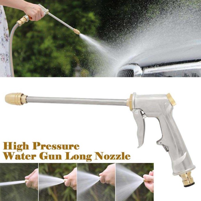 Semprotan Air Steam Cuci Jet Mobil Water Gun - WRTY345 BEAR FORCE - Silver