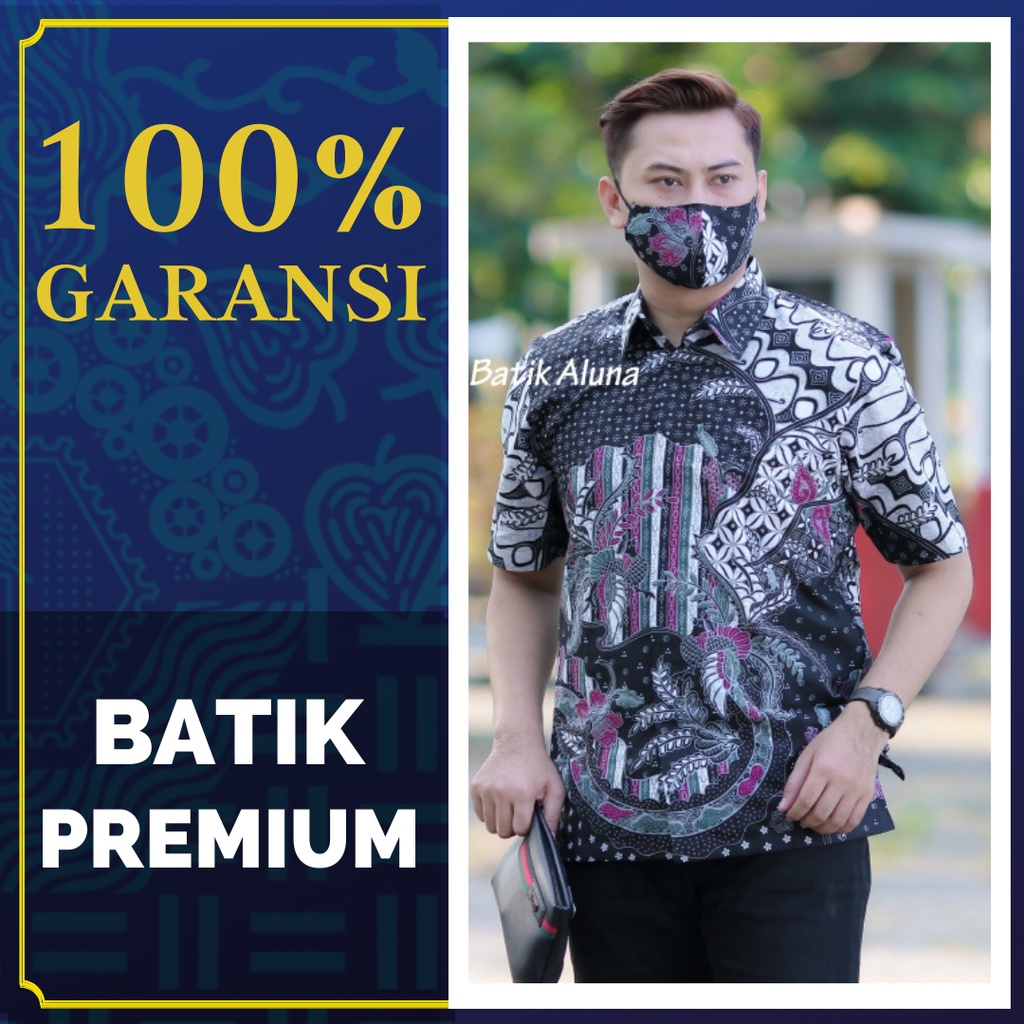 [ NEW MOTIF ] Batik Mewah Lengan Pendek Pria Batik Premium Kemeja Batik Pria Lengan Pendek Modern