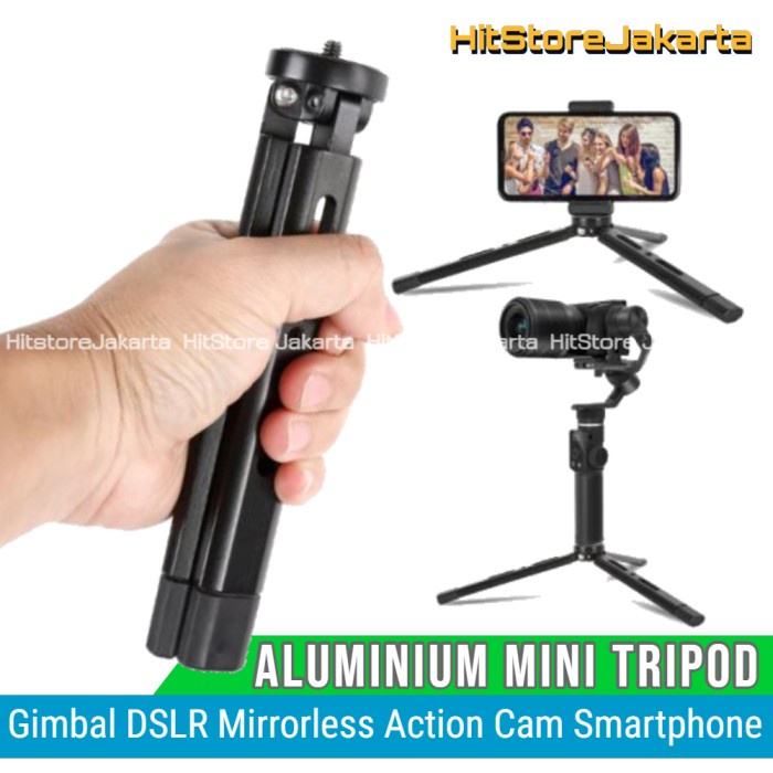 Tripod Aluminum Mini Tripod Gimbal Handphone DSLR Tripod Mirrorless GoPro(R4I7) Tripod Stabilizer Tr
