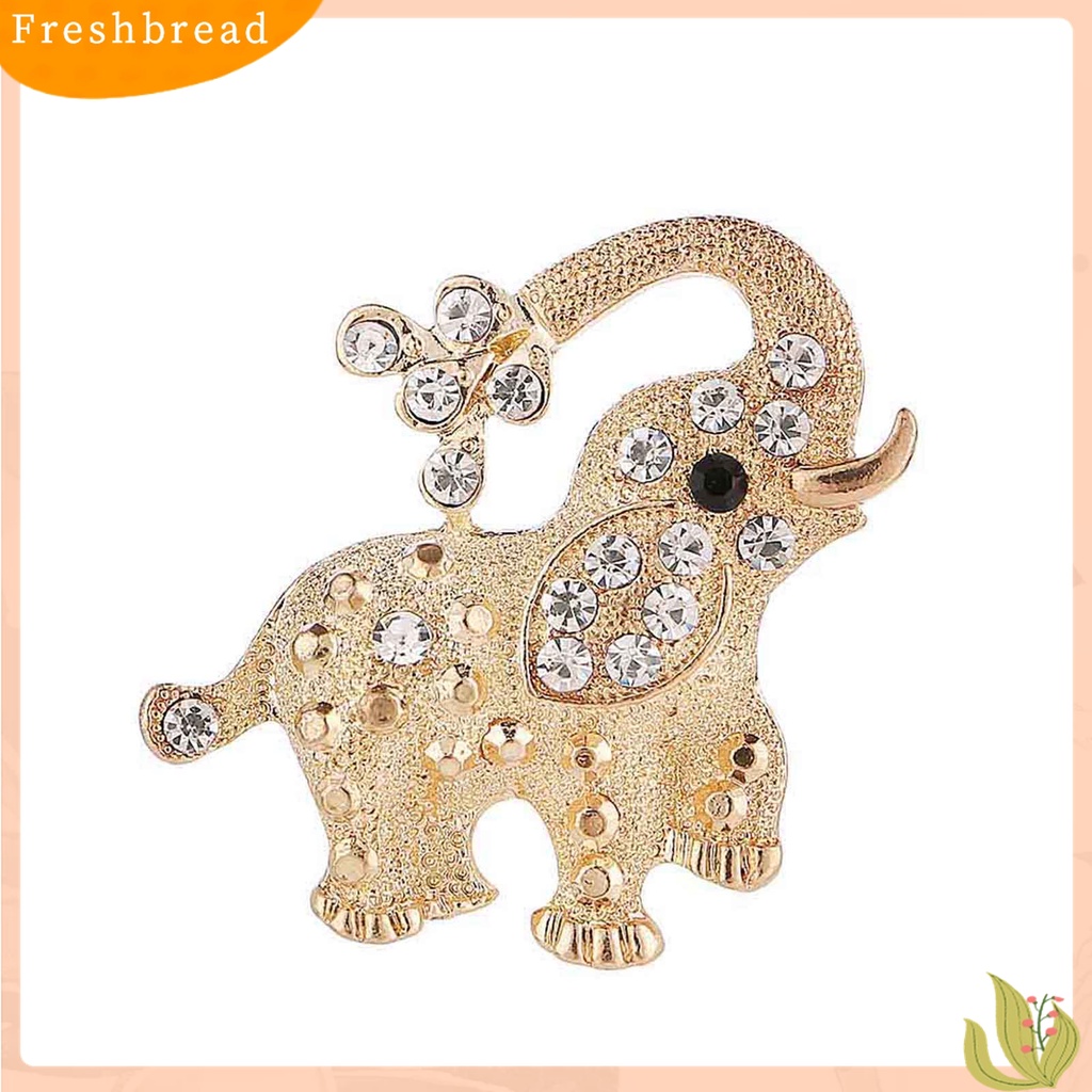 [ TERLARIS]Brooch Pin Elephant Shape Eco-friendly Alloy Scarf Shawl Badge for Gift