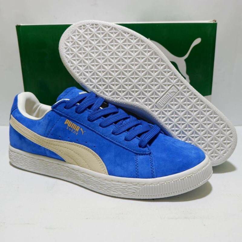 puma suede black blue