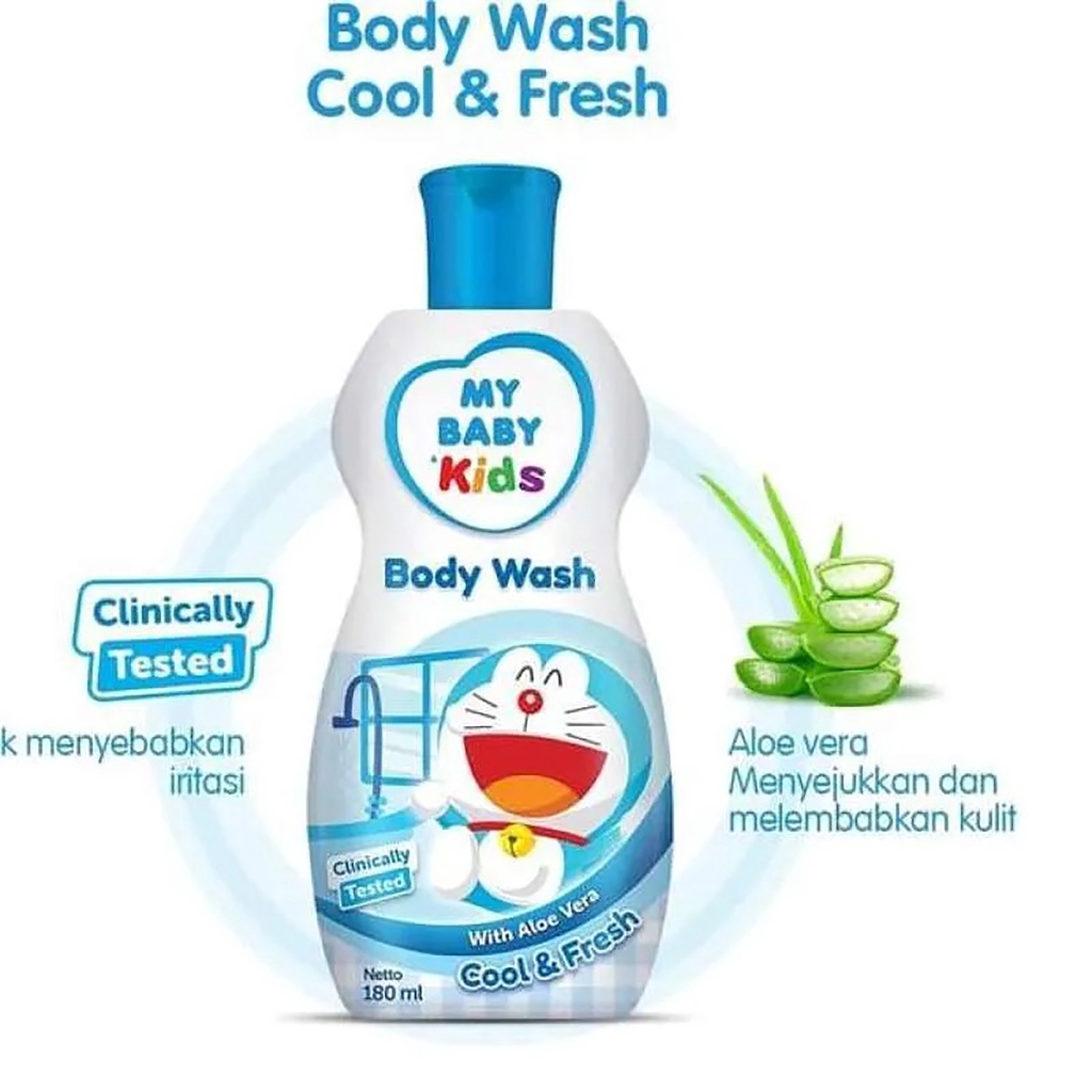 My Baby Kids Bodywash 180ml - Sabun Mandi Cair / MY BABY Kids Body Wash Cool &amp; Fresh / Soft &amp; Smooth