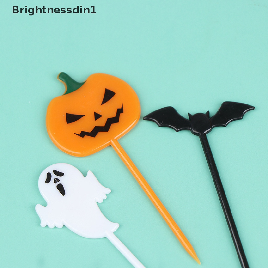 10 Pcs Tusuk Gigi Desain Kartun Halloween Untuk Anak