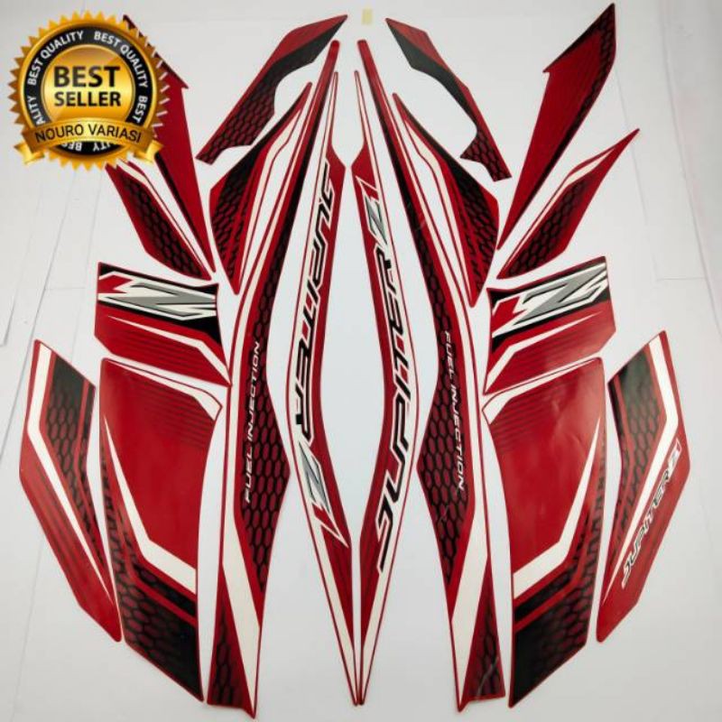 Striping stiker list body jupiter z1 2014 merah