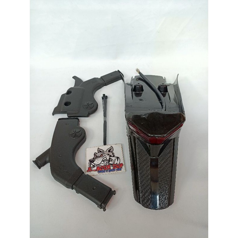 Paket Lampu Stop Klx Plus Cover Rangka Klx - Stop Lamp Spakbor Belakang KLX DTracker 3 In 1 + Rangka