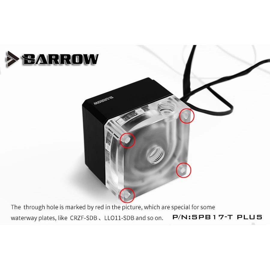 BARROW SPB17-T PLUS LRC 2.0 Addressable RGB PWM Speed 17W DDC Pump