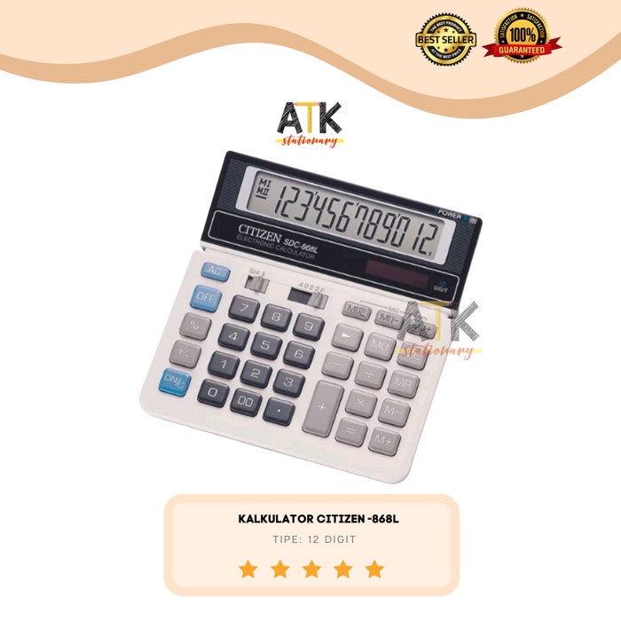 

CODES0X-36 Kalkulator Citizen SDC-868L atk
