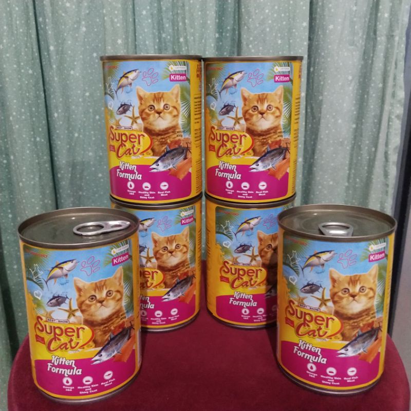 Super Cat 400gr / Cat Wet Food for Adult, Kitten and Baby Kitten / Makanan Kucing Kalengan / Tuna , Chicken, Salmon