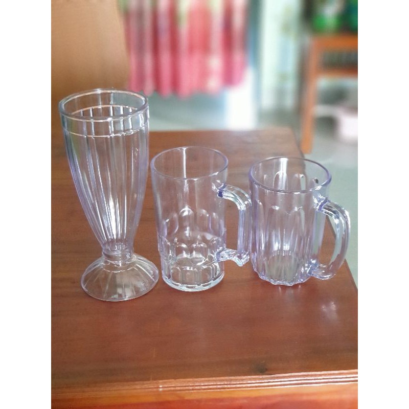 gelas plastik/gelas plastik  bening tebal
