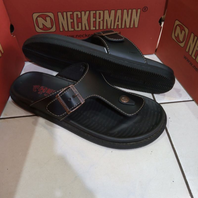 sandal Neckerman pria jepit hitam Eden-044