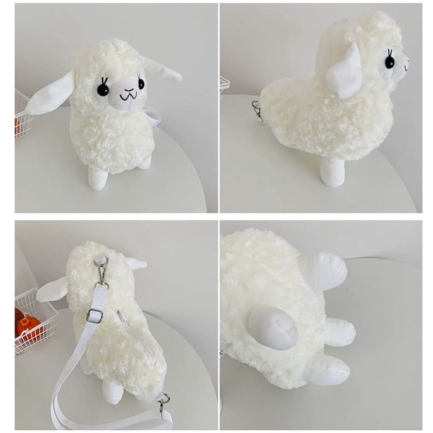 [littlecrab] Tas Domba Kecil Tas Lucu Sheep Cute Slingbag Tas Wanita Unik Gemesh Tas Model Kambing Korean Style