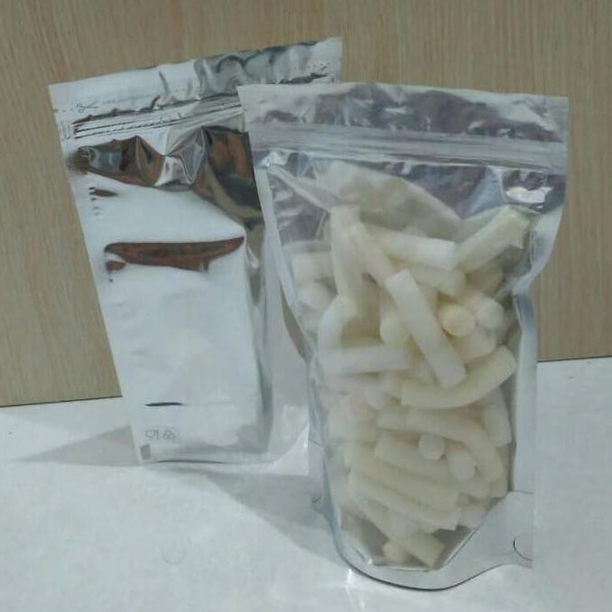 

Silahkan Order] Standing Pouch Transmetz Silver Zipper 150Gr - 9Cm X 15Cm