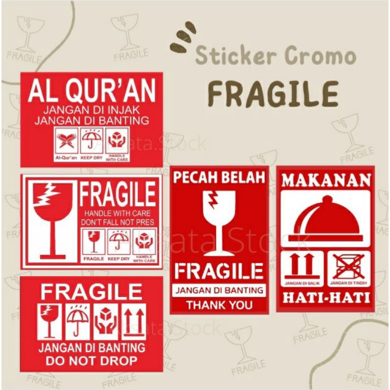 

Stiker Fragile Stiker Jangan Dibanting Sticker Cromo murah