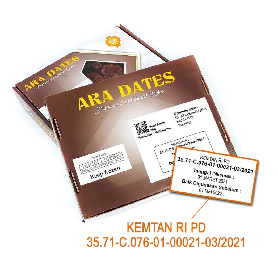 

Kurma Khalas Premium ARA DATES 1 Kg