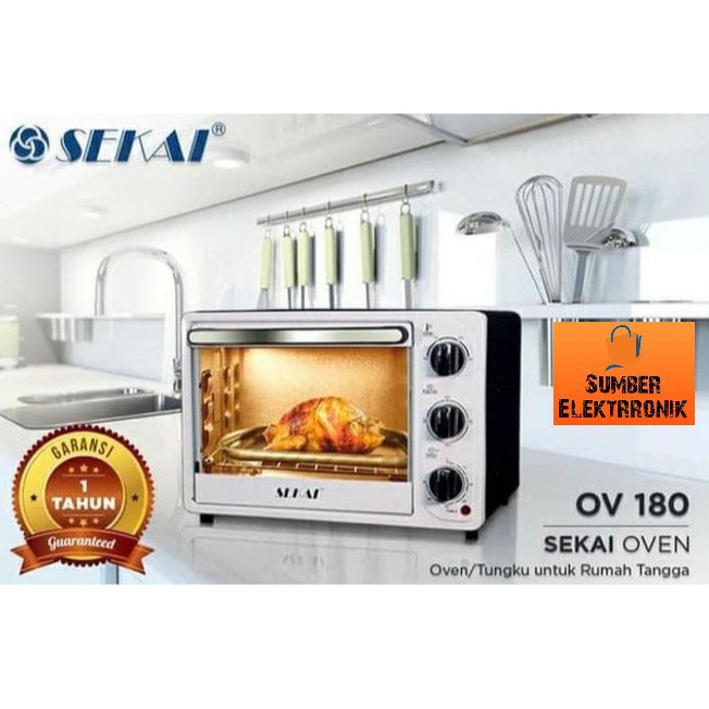 SEKAI Oven Listrik Low Watt / Pemanggang Makanan Serbaguna 18L - OV 180 Free Bubble