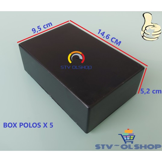 Box Polos X 5 Plastik / Box Polos Hitam Serba Guna