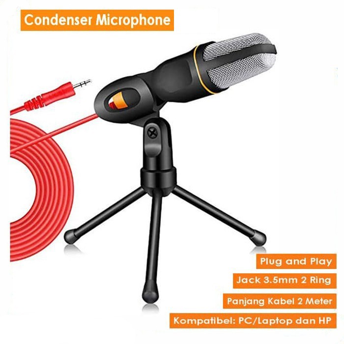 Microphone Mic Condenser Singing PC/Laptop dan HP SF666