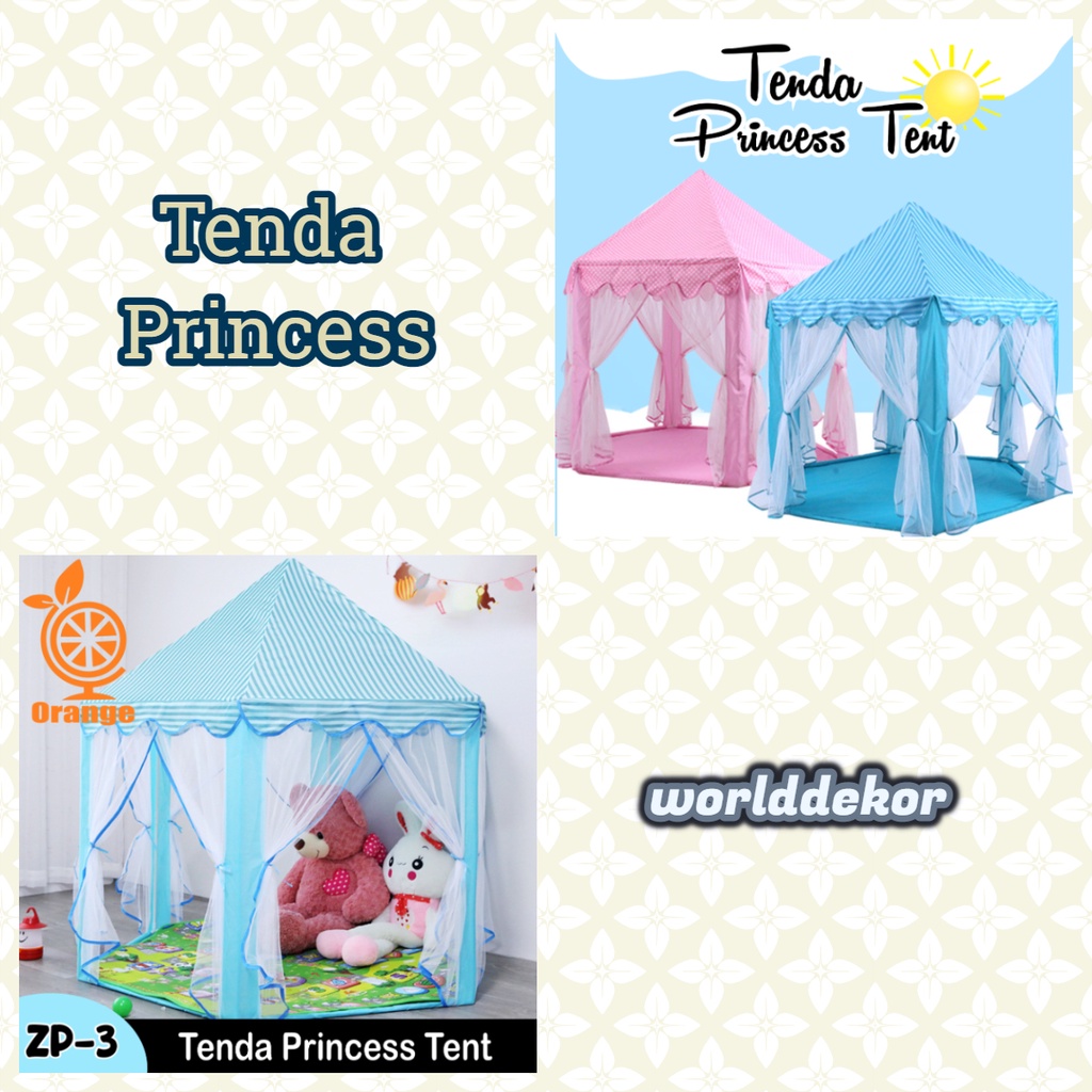 Tenda Princess Mainan Anak Model Rumah Indoor Outdoor Portable Elegan WD