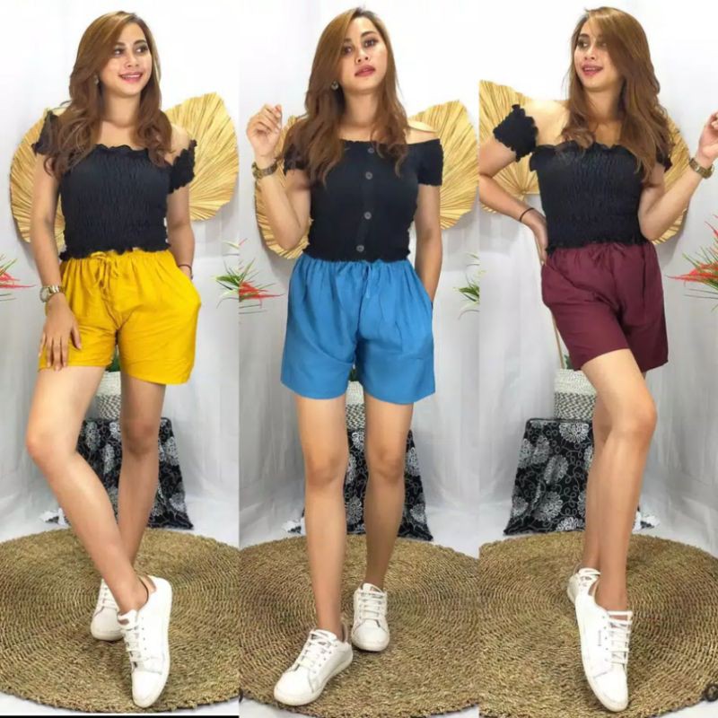 Kiandra - Celana Pendek Rayon Polos
