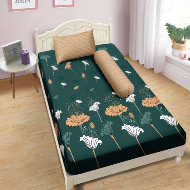 Sprei Aloha Polos Emboss Lady Rose Single ukuran 120x200 Motif Davina