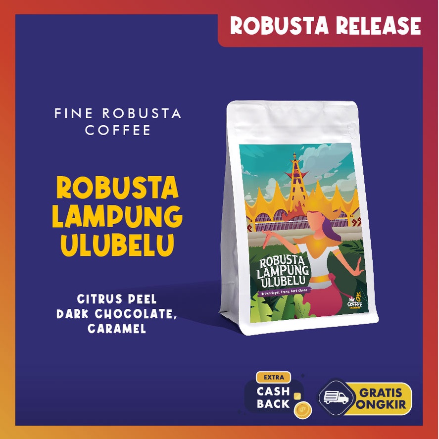 

Biji/Bubuk Kopi Robusta Fine Ulubelu Proses Madu 200g