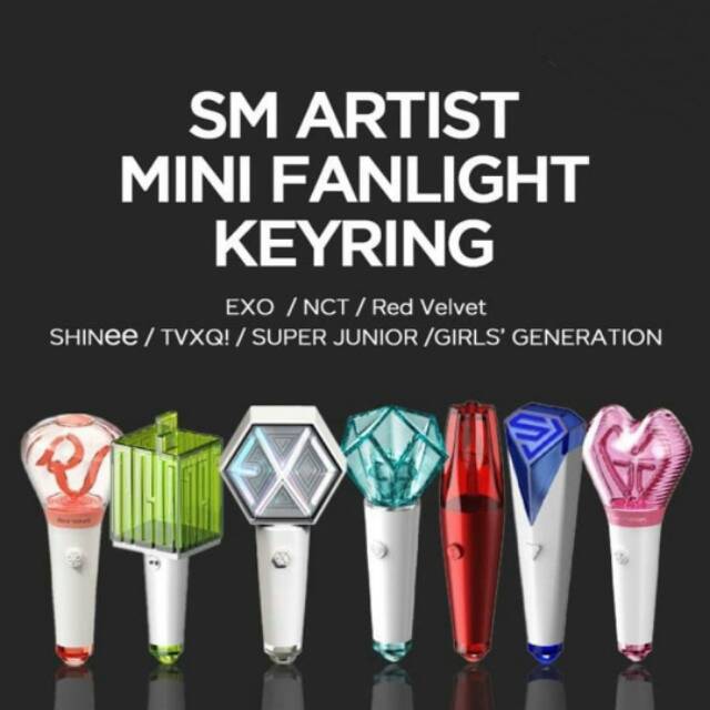 [PO HANDCARRY] OFFICIAL SM ARTIST MINI FANLIGHT KEYRING MURAH 