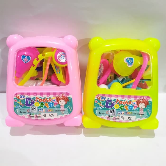 DOCTOR SET TROLLEY FH206 | Mainan Dokter Dokteran Anak - Kuning