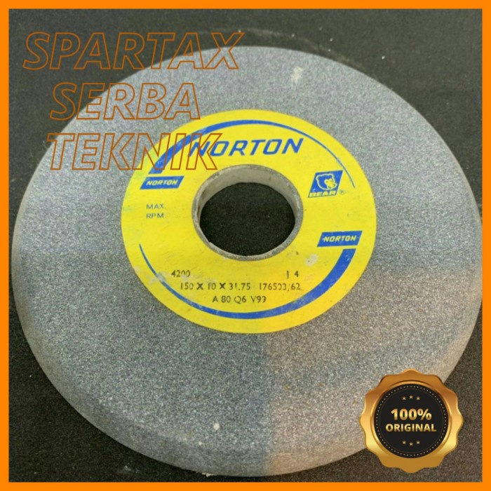 Batu gurinda NORTON asah gergaji band saw 6" x 3/8 x 3/4 A60-80 termurah