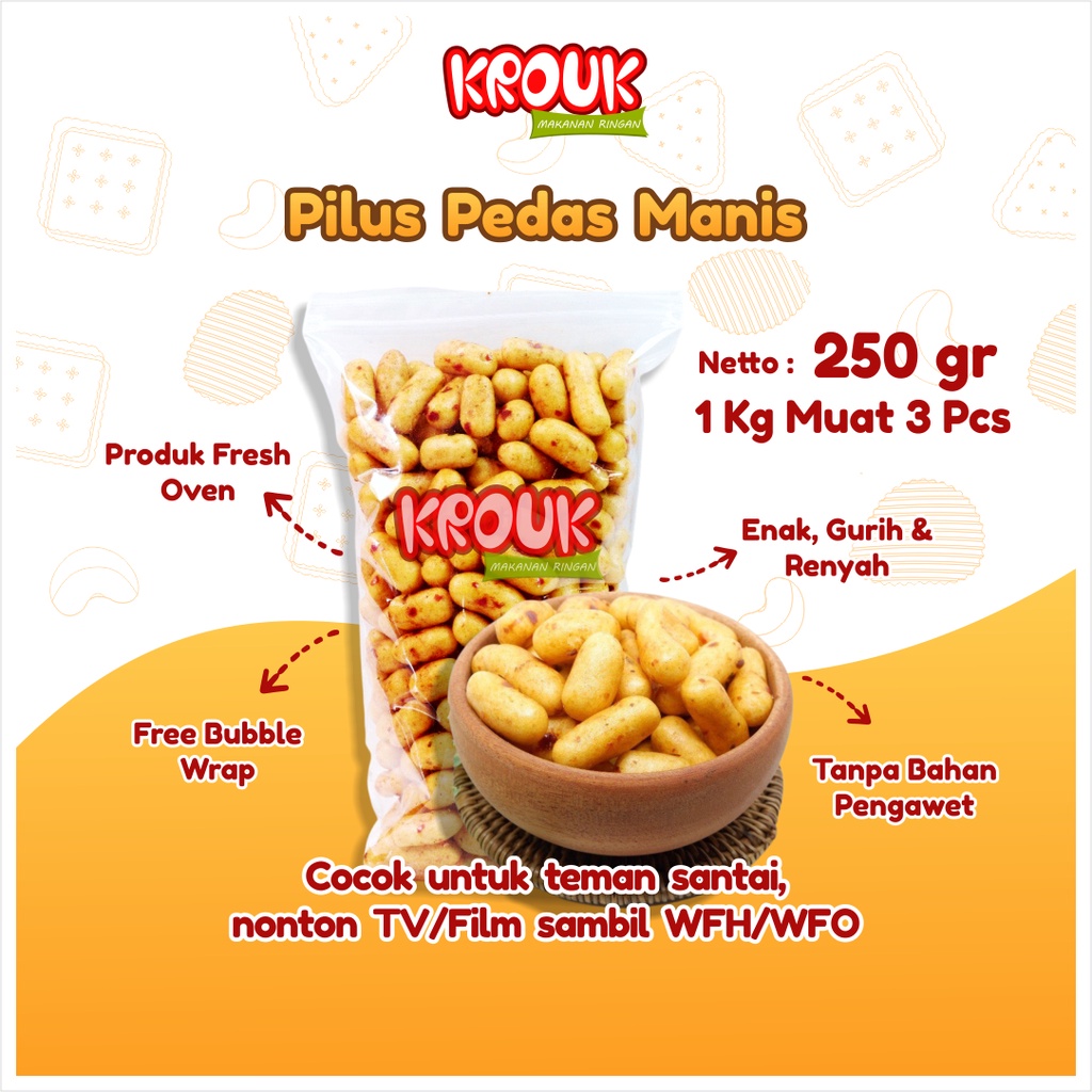 

Krouk Snack Pilus Pedas Manis Goreng Krispi Krispy Renyah Gurih Pedas Jajanan Cemilan Camilan Ngemil Makanan Ringan Kekinian Murah Kiloan Halal 250 Gram