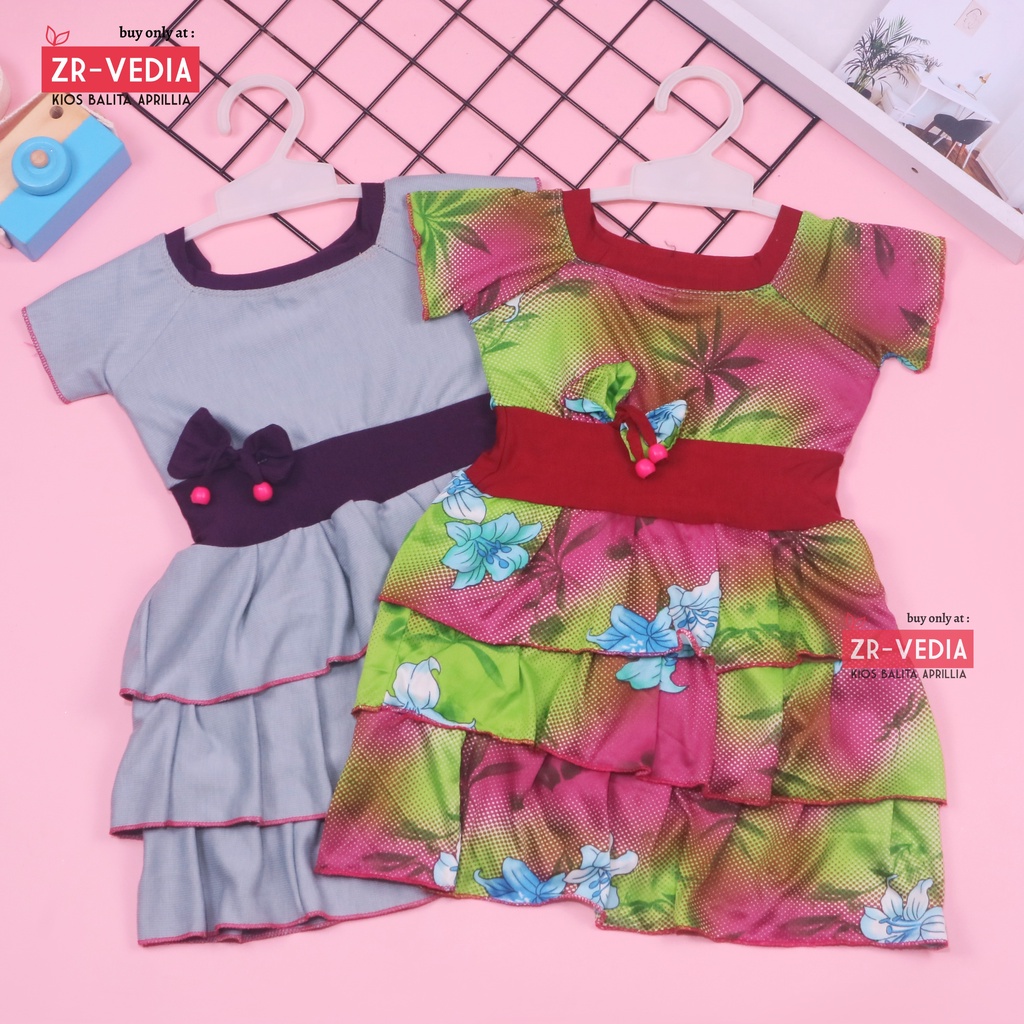 Dress Nayla uk Bayi - 5 Tahun / Dress Baby Murah Baju Bayi Perempuan Cewek Dres Kado Anak Princess