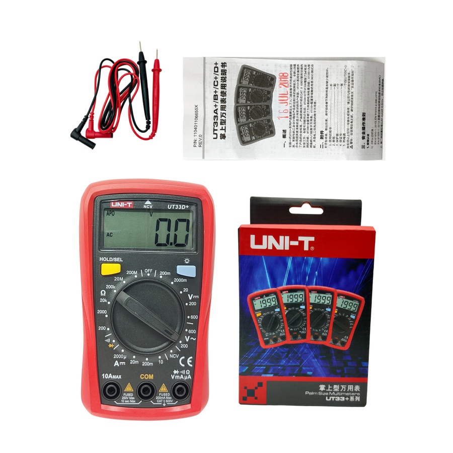 Multitester UNI-T UT33D+ Multimeter UNIT UT 33D+ Tester NCV