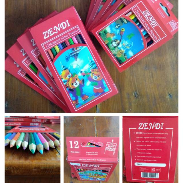 

12 PCS PENSIL WARNA ZENDI