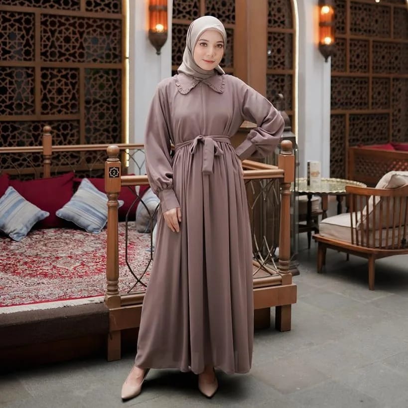 Azayla dress / dress kondangan terbaru / outfit lebaran / dress termurah / gamis kekinian / gamis te