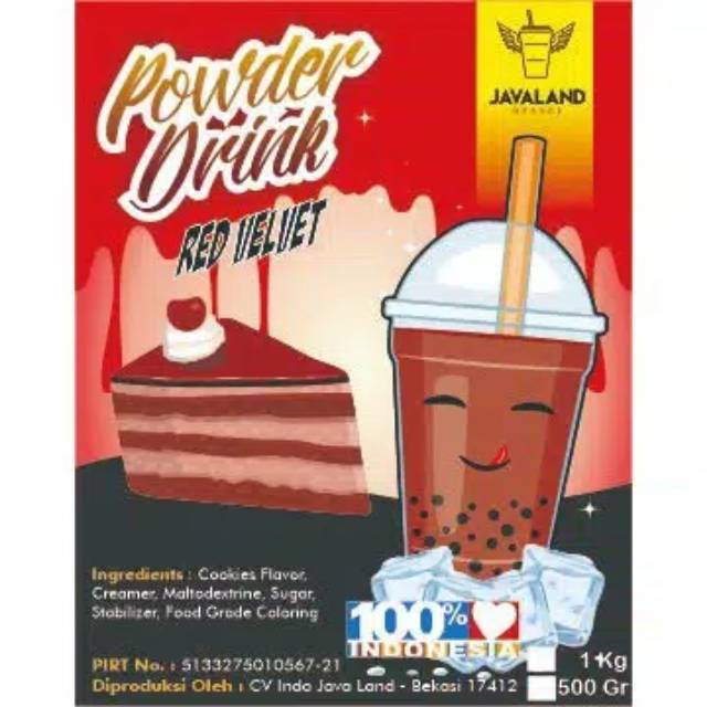 

Red Velvet. Bubuk perasa minuman (powder drink) Javaland