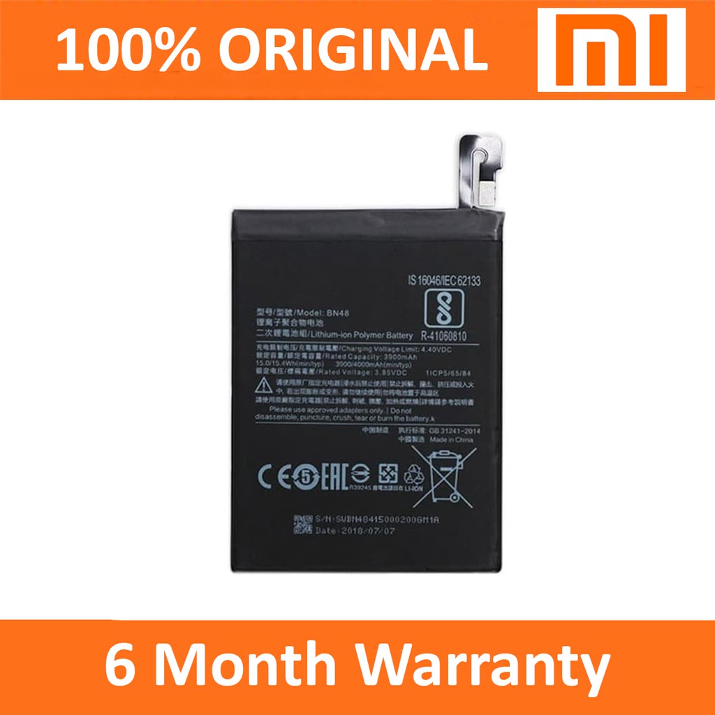 Baterai battery batere XIAOMI Redmi Note 6 Pro  BN48 Original100%