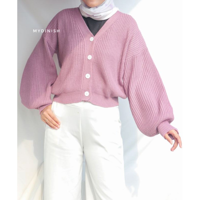 Laily balon Crop - Cardigan Rajut Wanita Premium