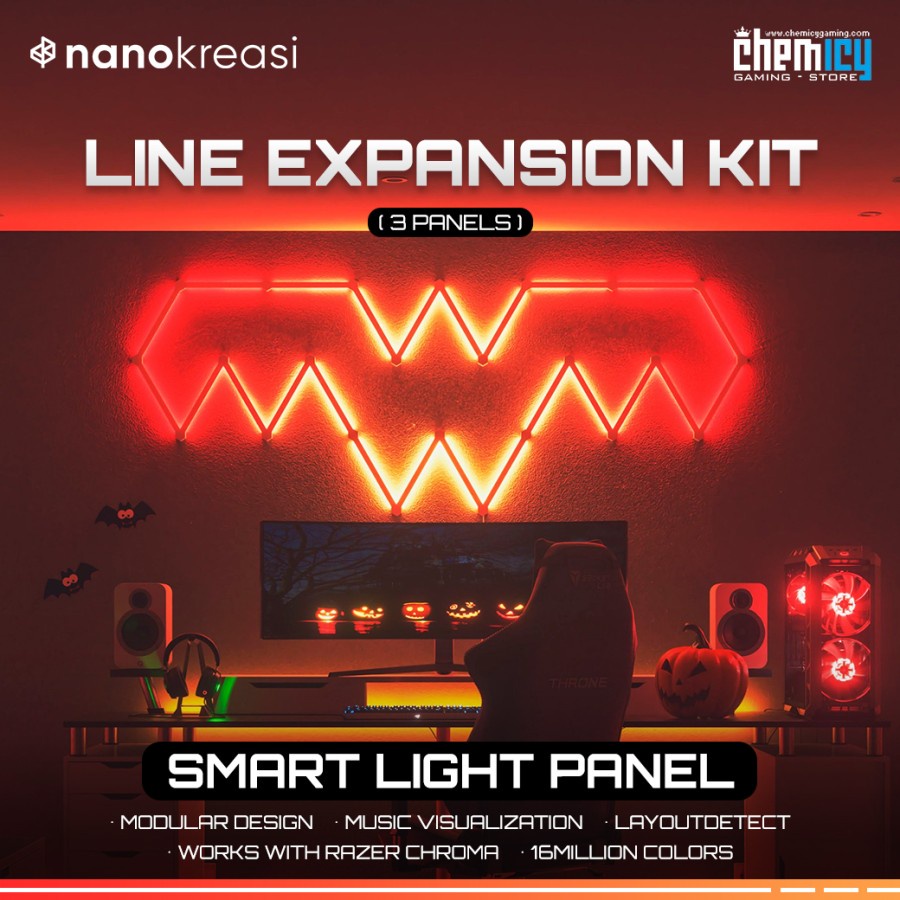 Nanokreasi Line Expansion ( 3 Light Bar ) Smart Light Panels