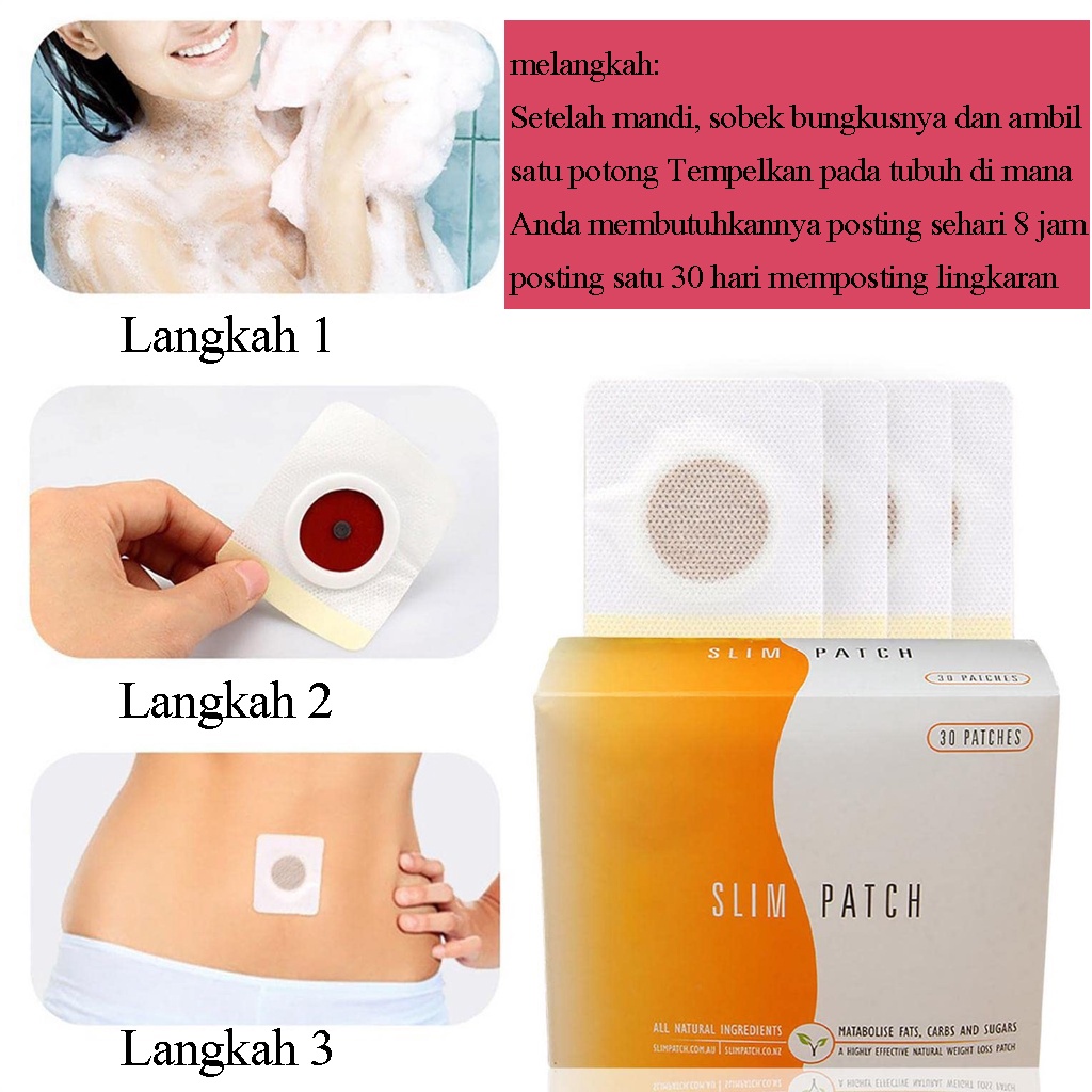 Pembakar Lemak  Menurunkan Berat Badan Koyo Pelangsing 10pcs Slim Patch Seluruh tubuh tersedia Penurunan berat badan cepat Detoksifikasi seluruh tubu