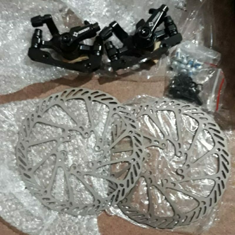 sepasang Cakram set  / Piringan untuk Rem Sepeda MTB / Minion