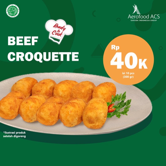 

Ready To Cook - Reguler Beef Croquette (Frozen)