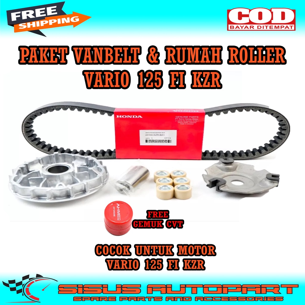 PAKET VANBELT &amp; RUMAH ROLLER ASSY VARIO 125 FI VARIO 125 OLD / VBELT DAN RUMAH ROLLER SET VARIO 125 LAMA / PAKET CVT VARIO 125 KZR