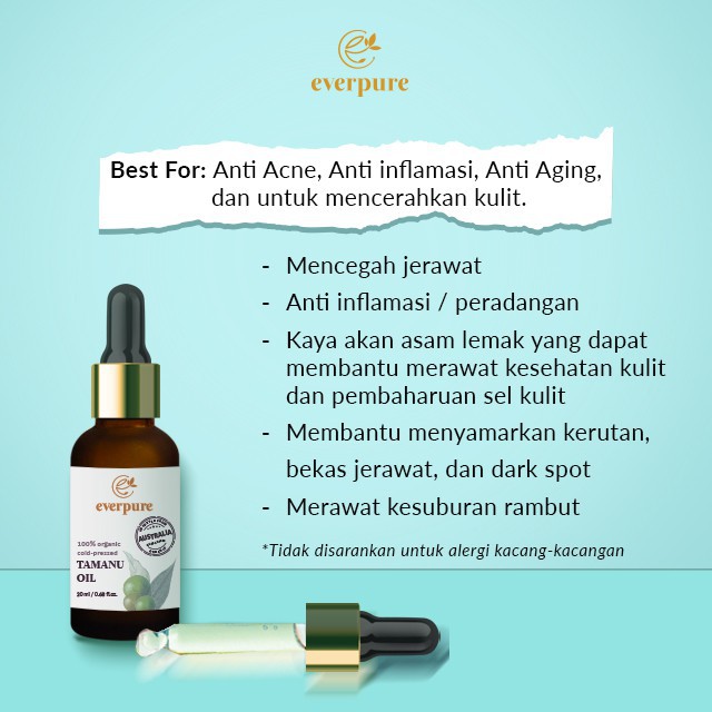 EVERPURE Face OIL 100% ORGANIC All Series 20ml Original