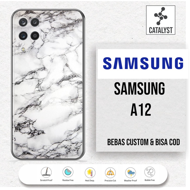 (Buy 1 Get 2) Garskin Skin SAMSUNG A12 - KODE -39EH Bisa Custom - Sticker Case